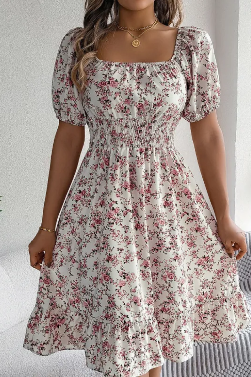 EP | Robe à fleurs pour femmes avec volants