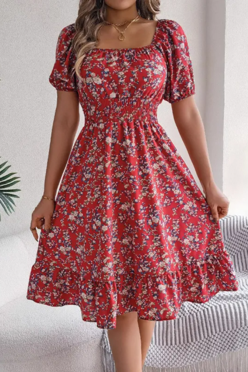 EP | Robe à fleurs pour femmes avec volants