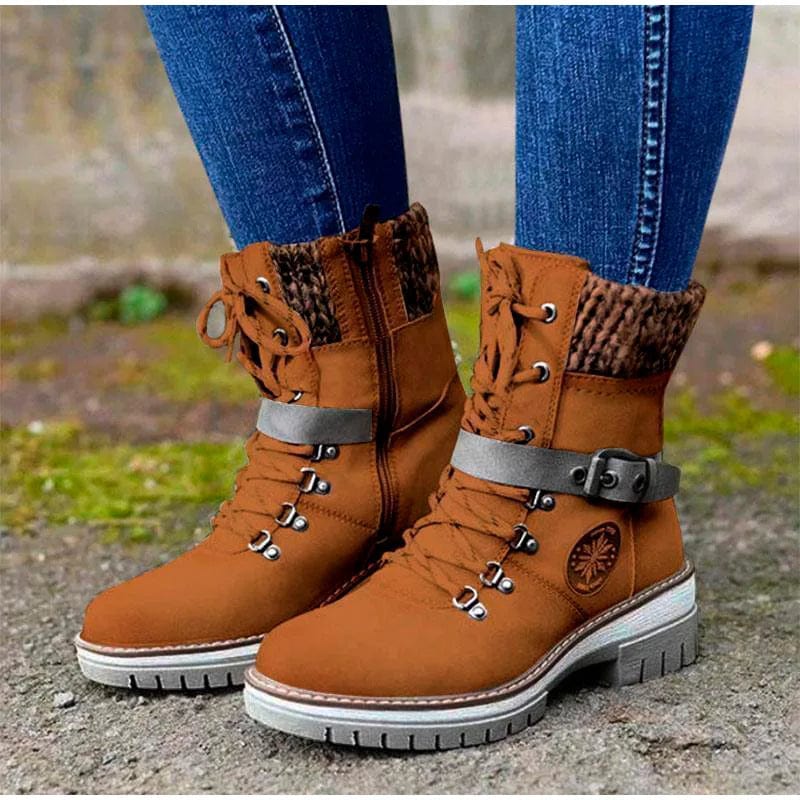 EP | Bottes zippées avec lanières et boucles en cuir pour la cheville