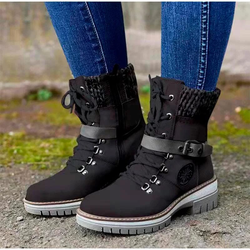 EP | Bottes zippées avec lanières et boucles en cuir pour la cheville