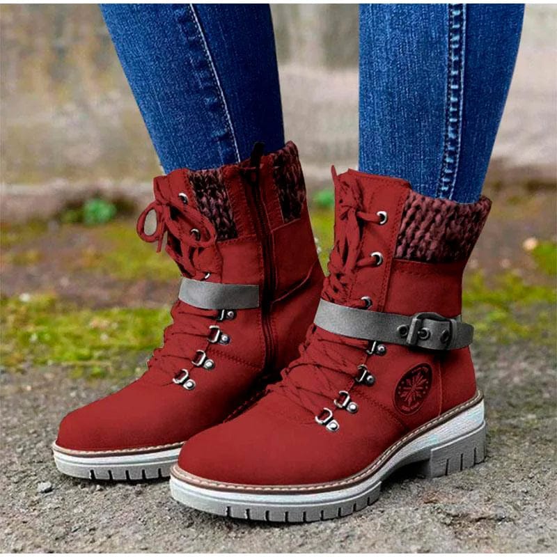 EP | Bottes zippées avec lanières et boucles en cuir pour la cheville