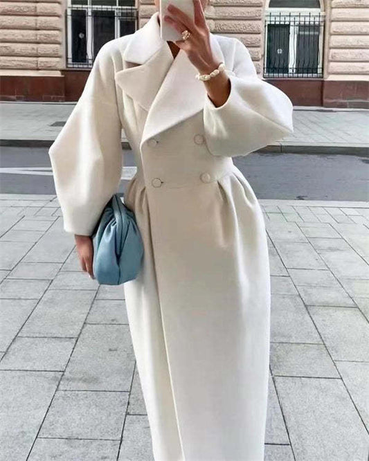 EP | Manteau vintage en laine avec manches lanterne et revers