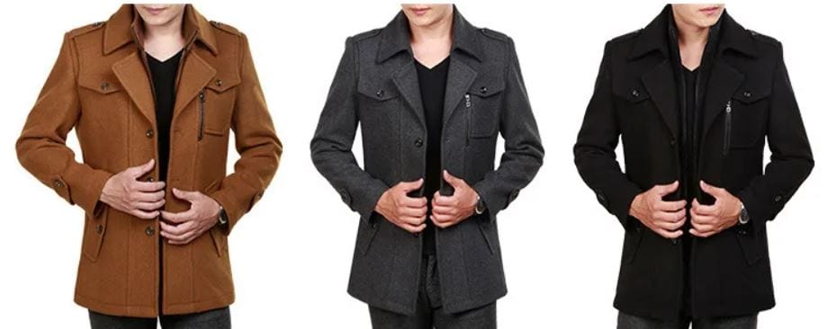 EP | manteau de laine à double col automne-hiver