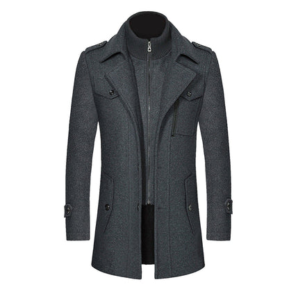 EP | manteau de laine à double col automne-hiver