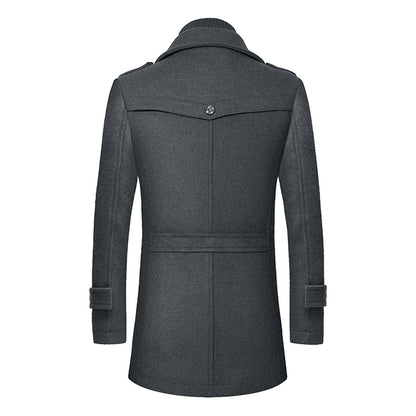 EP | manteau de laine à double col automne-hiver